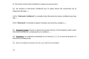 Acuerdo confidencialidad