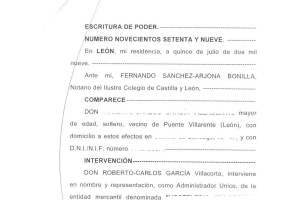 Poder para utilizar coche