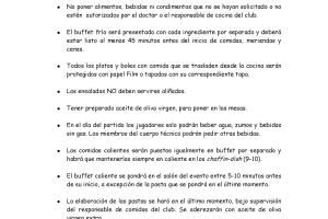 Menu Real Madrid